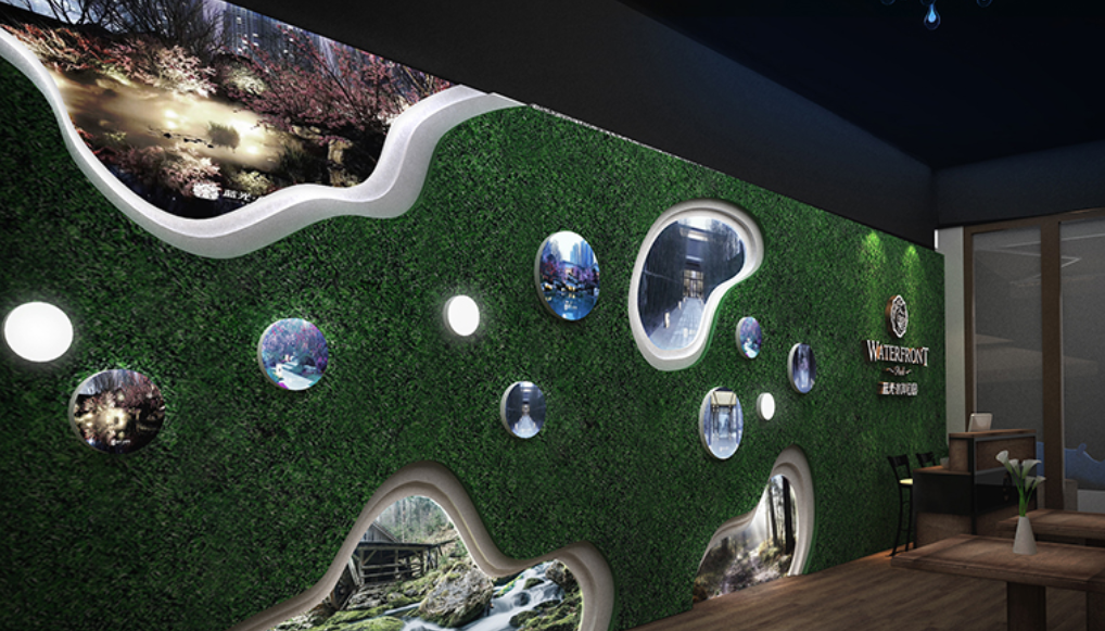 背發光形象墻設計